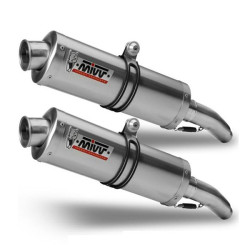 Terminali Mivv Oval Classic Inox attacco alto per Aprilia RSV 1000 04-08 Terminali Mivv Oval Classic Inox attacco alto per Aprilia RSV 1000 04-08