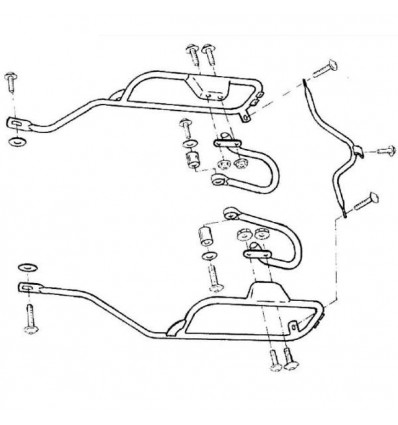Telai laterali Hepco & Becker per Honda XRV750 Africa Twin 90-92 Telai laterali Hepco & Becker per Honda XRV750 Africa Twin 90-92