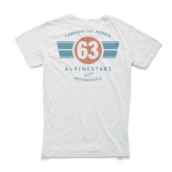 T-Shirt Alpinestars grafica World Tee bianca T-Shirt Alpinestars grafica World Tee bianca