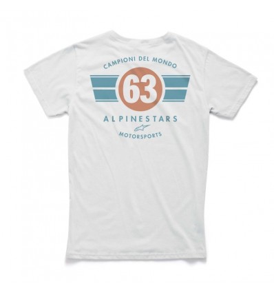 T-Shirt Alpinestars grafica World Tee bianca T-Shirt Alpinestars grafica World Tee bianca