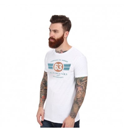 T-Shirt Alpinestars grafica World Tee bianca T-Shirt Alpinestars grafica World Tee bianca