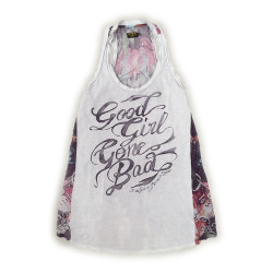 Canotta Rude Riders da donna Star White con stampa Canotta Rude Riders da donna Star White con stampa
