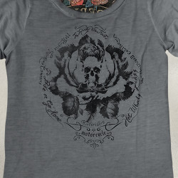 Maglia Rude Riders da donna Old Grey con stampa Maglia Rude Riders da donna Old Grey con stampa