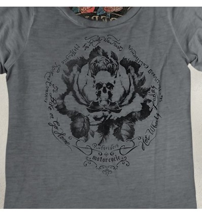 Maglia Rude Riders da donna Old Grey con stampa Maglia Rude Riders da donna Old Grey con stampa