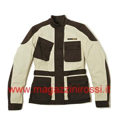 Giacca Brema Moto da donna BM422W panna nera Giacca Brema Moto da donna BM422W panna nera