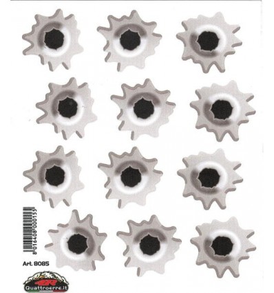 Set piccolo adesivi 4R Fori Proiettile Set piccolo adesivi 4R Fori Proiettile