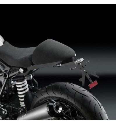 Portatarga regolabile Rizoma Fox per BMW R Nine T con faro post. Portatarga regolabile Rizoma Fox per BMW R Nine T con faro post.