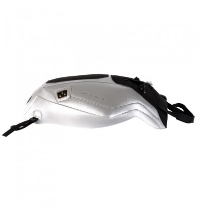 Copriserbatoio Bagster per Yamaha MT 07 in similpelle argento e nero opaco Copriserbatoio Bagster per Yamaha MT 07 in similpelle argento e nero opaco
