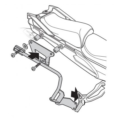 Portavaligie laterale Shad 3P per valigie SH36 su Yamaha MT09 Tracer Portavaligie laterale Shad 3P per valigie SH36 su Yamaha MT09 Tracer