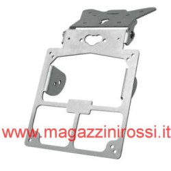 Portatarga regolabile neutro universale in alluminio