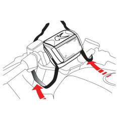 Porta navigatore Kappa RA305R da manubrio con cinghie Porta navigatore Kappa RA305R da manubrio con cinghie