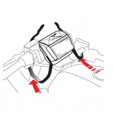 Porta navigatore Kappa RA305R da manubrio con cinghie Porta navigatore Kappa RA305R da manubrio con cinghie