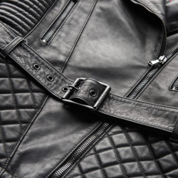 Giacca da moto in pelle Blauer TRINITY da donna nera Giacca da moto in pelle Blauer TRINITY da donna nera