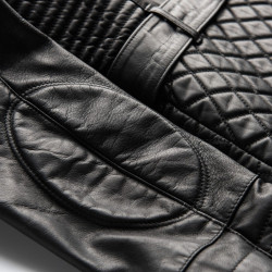 Giacca da moto in pelle Blauer TRINITY da donna nera Giacca da moto in pelle Blauer TRINITY da donna nera