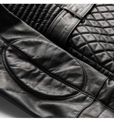 Giacca da moto in pelle Blauer TRINITY da donna nera Giacca da moto in pelle Blauer TRINITY da donna nera