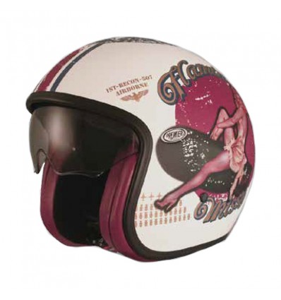 Casco Premier Jet Vintage grafica Pin Up U8 BM Casco Premier Jet Vintage grafica Pin Up U8 BM