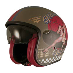 Casco Premier Jet Vintage grafica Pin Up Military
