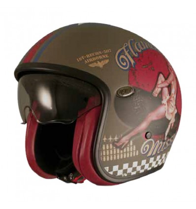 Casco Premier Jet Vintage grafica Pin Up Military Casco Premier Jet Vintage grafica Pin Up Military