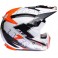Casco Lazer enduro MX8 Geotech Carbon bianco e arancio Casco Lazer enduro MX8 Geotech Carbon bianco e arancio