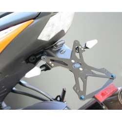 Portatarga regolabile Evotech per Kawasaki ZX6R 08-15 e ZX10R 08-10 Portatarga regolabile Evotech per Kawasaki ZX6R 08-15 e ZX10R 08-10