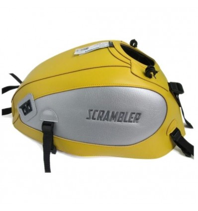 Copriserbatoio Bagster per Ducati Scrambler 800 in similpelle giallo oro e argento