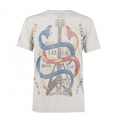 T-Shirt Rude Riders da uomo Star White con stampa T-Shirt Rude Riders da uomo Star White con stampa