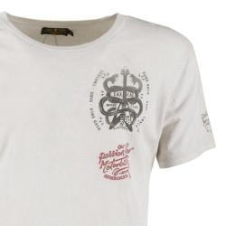 T-Shirt Rude Riders da uomo Star White con stampa T-Shirt Rude Riders da uomo Star White con stampa