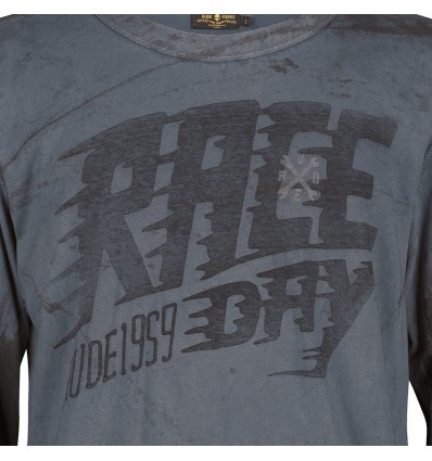 Maglia Rude Riders da uomo Patriot Blue con stampa Maglia Rude Riders da uomo Patriot Blue con stampa