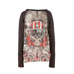 Maglia Rude Riders da donna Purple Red con stampa Maglia Rude Riders da donna Purple Red con stampa