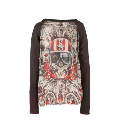 Maglia Rude Riders da donna Purple Red con stampa Maglia Rude Riders da donna Purple Red con stampa