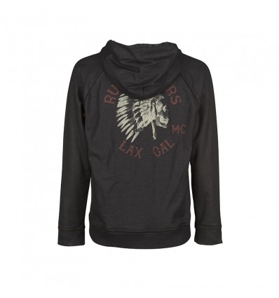 Felpa Rude Riders da uomo Black Leather con stampa Felpa Rude Riders da uomo Black Leather con stampa