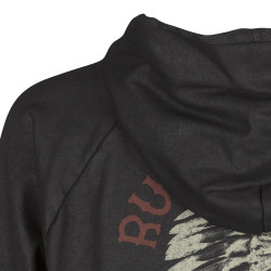 Felpa Rude Riders da uomo Black Leather con stampa Felpa Rude Riders da uomo Black Leather con stampa