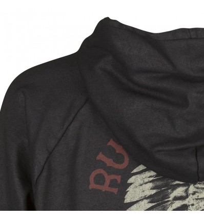 Felpa Rude Riders da uomo Black Leather con stampa Felpa Rude Riders da uomo Black Leather con stampa