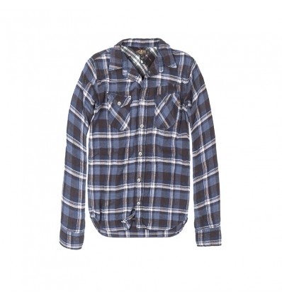 Camicia Rude Riders da uomo Blue Check Camicia Rude Riders da uomo Blue Check
