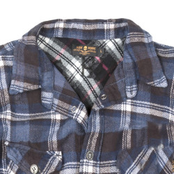 Camicia Rude Riders da uomo Blue Check Camicia Rude Riders da uomo Blue Check
