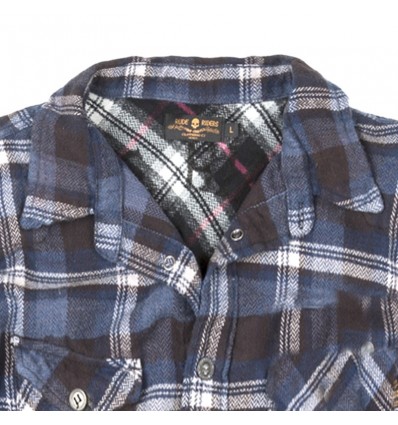 Camicia Rude Riders da uomo Blue Check Camicia Rude Riders da uomo Blue Check