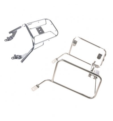 Portapacchi e telai laterali Hepco & Becker cromati per Moto Guzzi V35 Imola Portapacchi e telai laterali Hepco & Becker cromati per Moto Guzzi V35 Imola