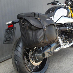 Borsa laterale MCJ in pelle nera per BMW R-Nine-T Borsa laterale MCJ in pelle nera per BMW R-Nine-T