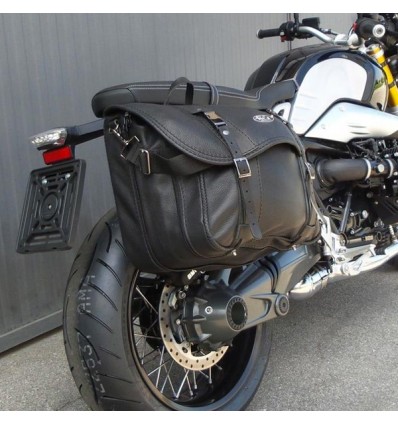 Borsa laterale MCJ in pelle nera per BMW R-Nine-T Borsa laterale MCJ in pelle nera per BMW R-Nine-T