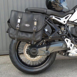 Borsa laterale MCJ in pelle nera per BMW R-Nine-T Borsa laterale MCJ in pelle nera per BMW R-Nine-T
