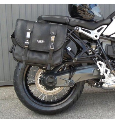 Borsa laterale MCJ in pelle nera per BMW R-Nine-T Borsa laterale MCJ in pelle nera per BMW R-Nine-T
