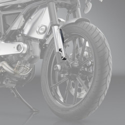 Protezione per steli forcelle Rizoma su Ducati Scrambler argento Protezione per steli forcelle Rizoma su Ducati Scrambler argento
