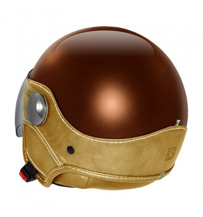 Casco New Max LS Trendy Vision tabacco lucido e cuoio Casco New Max LS Trendy Vision tabacco lucido e cuoio