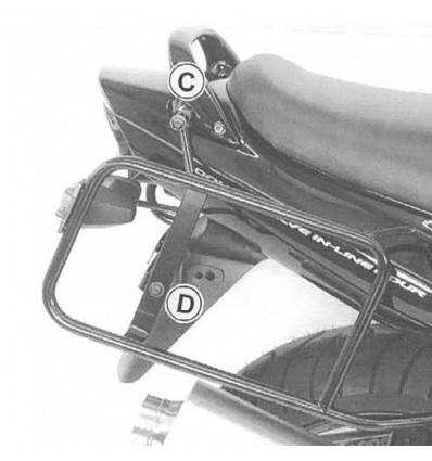 Telai laterali neri Hepco & Becker per Suzuki GSF 1200/S Bandit 01-05 Telai laterali neri Hepco & Becker per Suzuki GSF 1200/S Bandit 01-05
