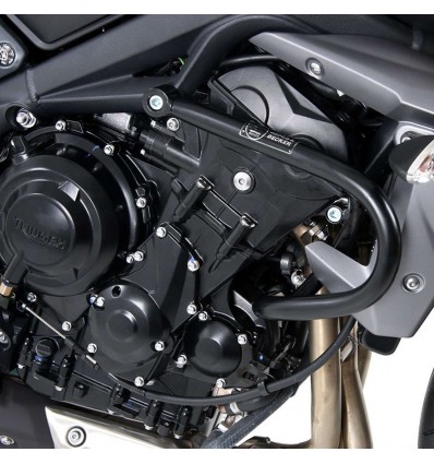 Paramotore nero Hepco & Becker per Triumph Street Triple 675/R fino al 2012