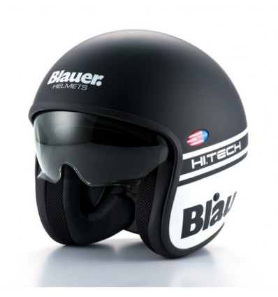 Casco Blauer Pilot 1.1 con visierino a scomparsa nero opaco Casco Blauer Pilot 1.1 con visierino a scomparsa nero opaco