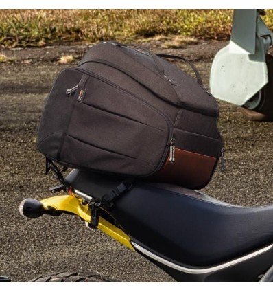 Borsa da sella Bagster Neo Vintage Mustang nera e marrone Borsa da sella Bagster Neo Vintage Mustang nera e marrone
