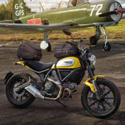 Borsa da sella Bagster Neo Vintage Mustang nera e marrone Borsa da sella Bagster Neo Vintage Mustang nera e marrone