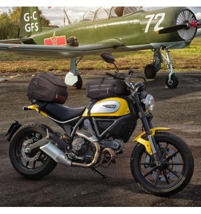 Borsa da sella Bagster Neo Vintage Mustang nera e marrone Borsa da sella Bagster Neo Vintage Mustang nera e marrone