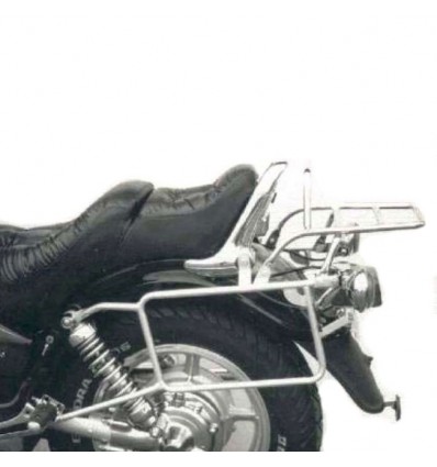 Portapacchi e telai laterali Hepco & Becker cromati per Yamaha XV750 Virago 92-98 con Sissybar originale